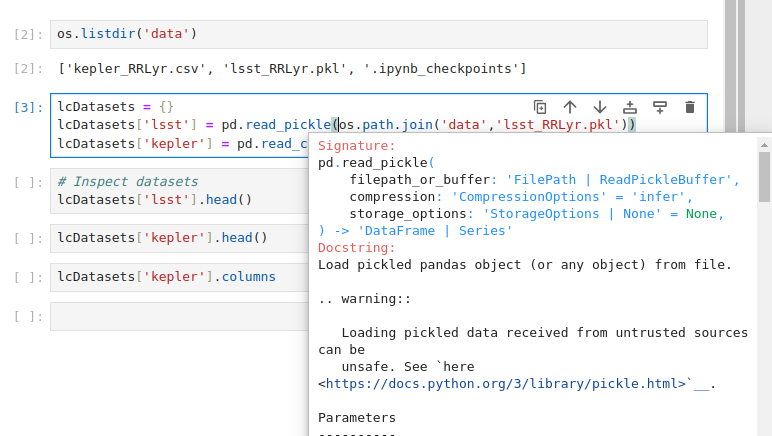 Contextual help in a pop-up window (`Shift+Tab`)